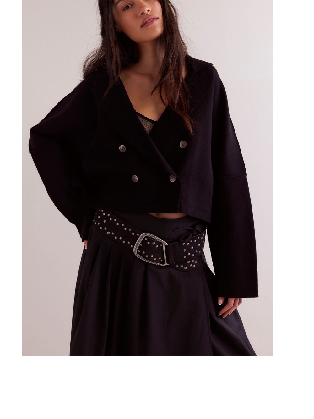 We The Free Sadie Crop Sweater Blazer